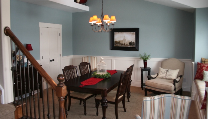 Dining and living spaces